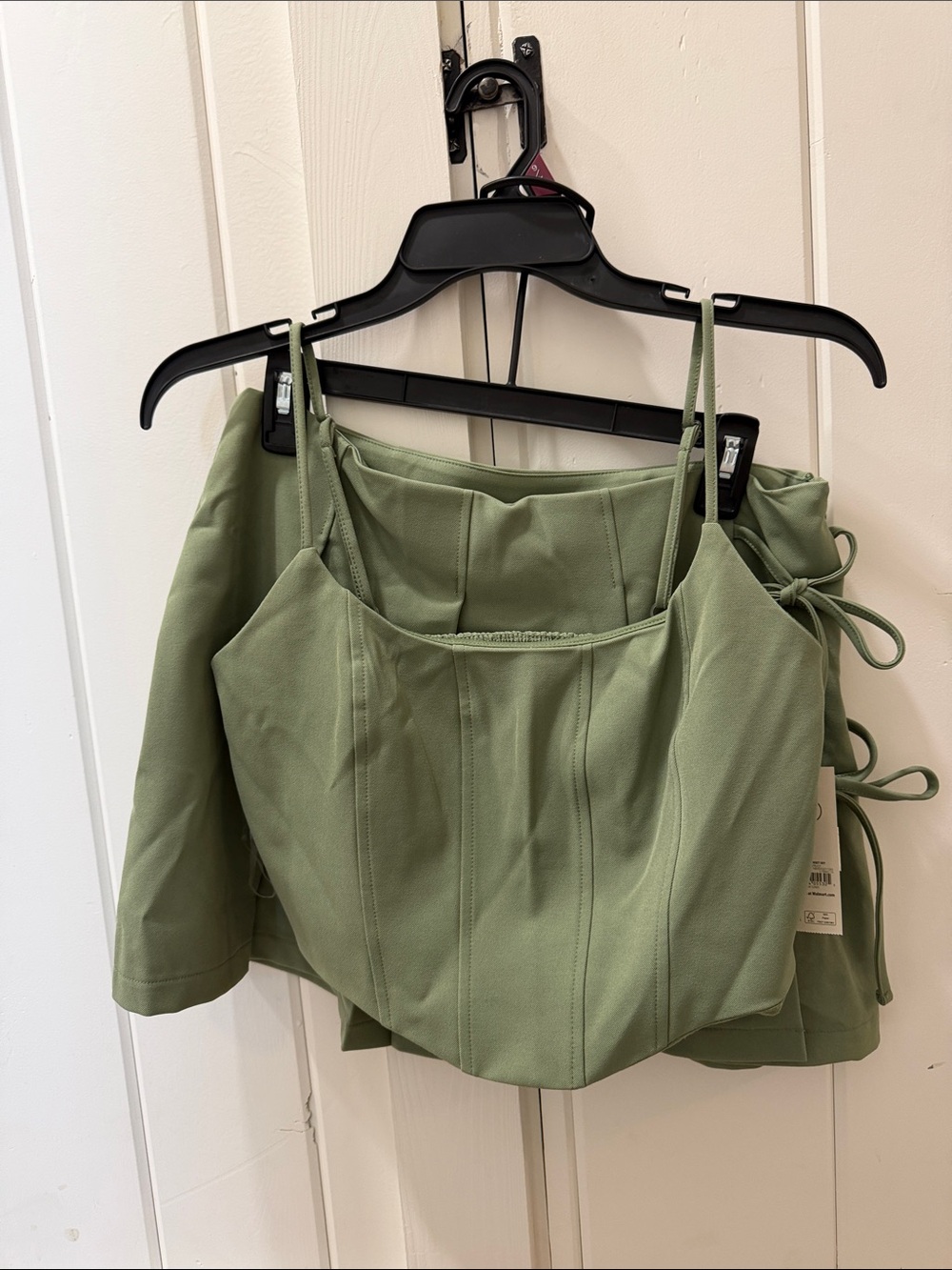 NWT green 2pc corset skirt Small